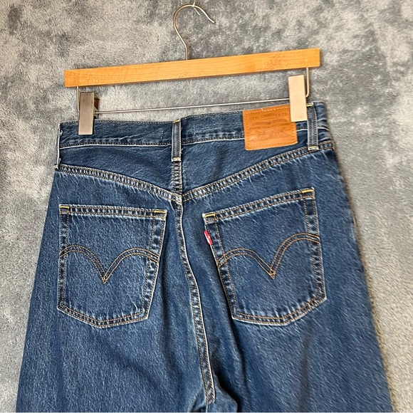 NEW! Levi’s Ribcage Straight Ankle Dark Wash Size 28 W 26 L Premium Denim Jeans - Picture 6 of 16